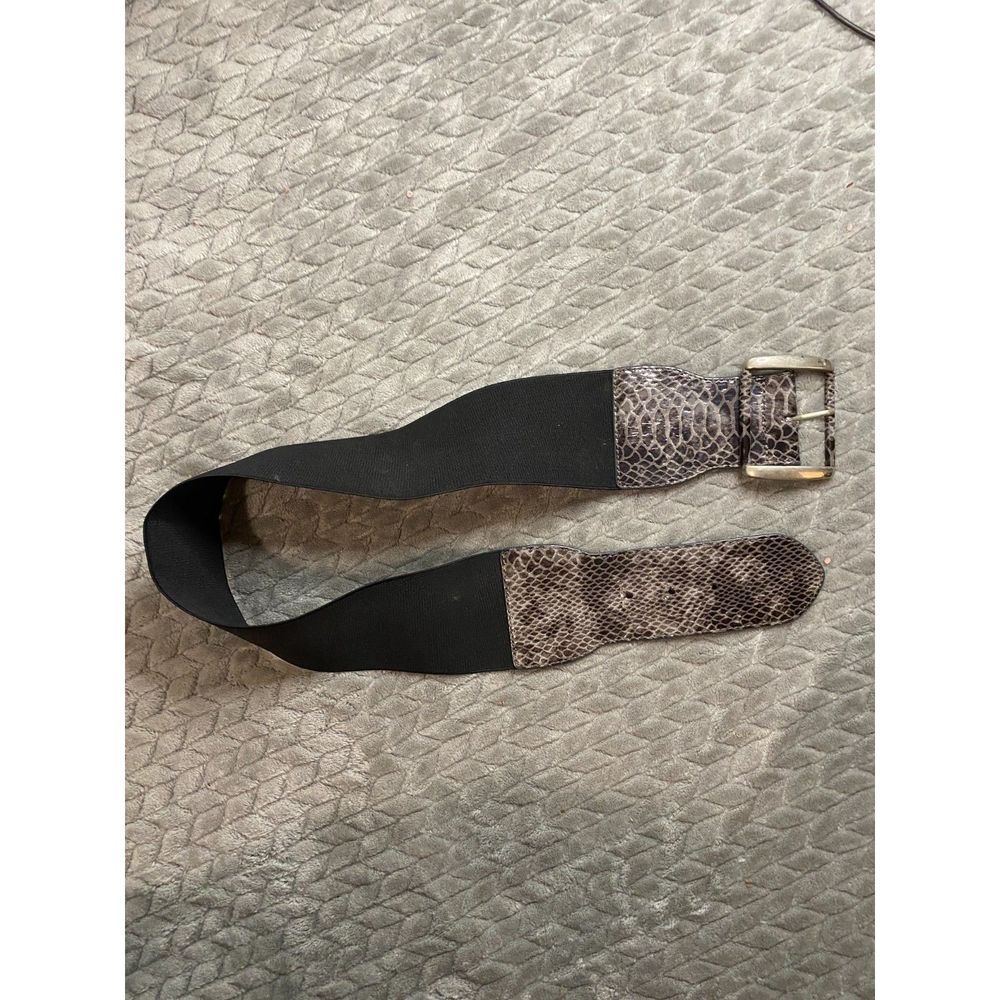 Express Gray Snake Print Elastic Stretch Belt - S… - image 2